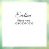 Eenvoudig minimaal om jouw naam tekst plaats stad  raamsticker (Vel 3)