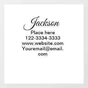 Eenvoudig minimaal om jouw naam tekst plaats stad  raamsticker