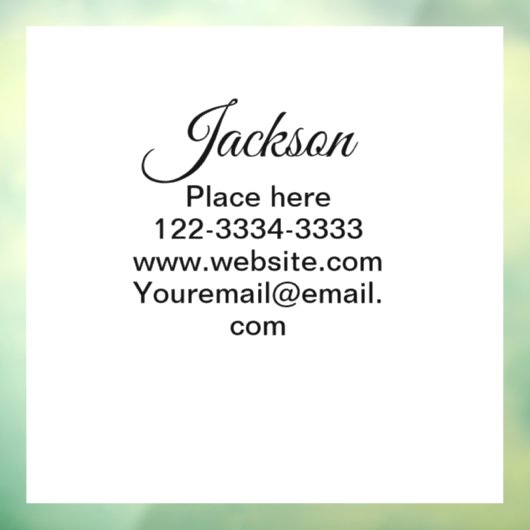 Eenvoudig minimaal om jouw naam tekst plaats stad  raamsticker (Vel 3)