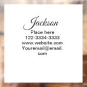 Eenvoudig minimaal om jouw naam tekst plaats stad  raamsticker (Vel 2)