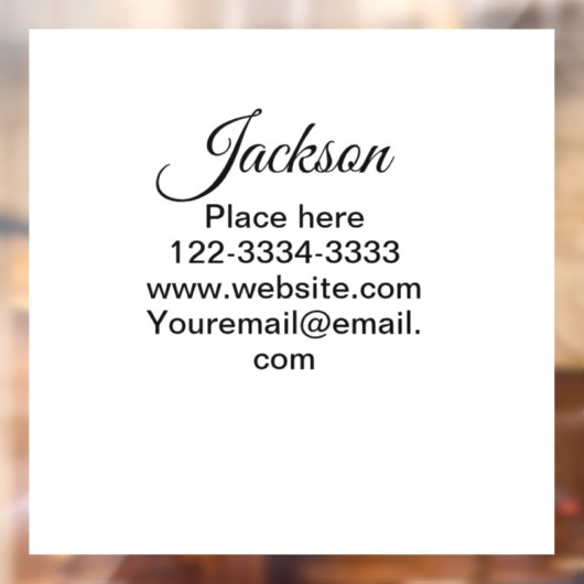 Eenvoudig minimaal om jouw naam tekst plaats stad  raamsticker (Vel 2)