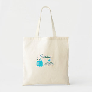 Eenvoudig minimaal om jouw naam tekst plaats stad tote bag