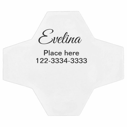 Eenvoudig minimaal om jouw naam tekst plaats stad  voetbal (Enkel)