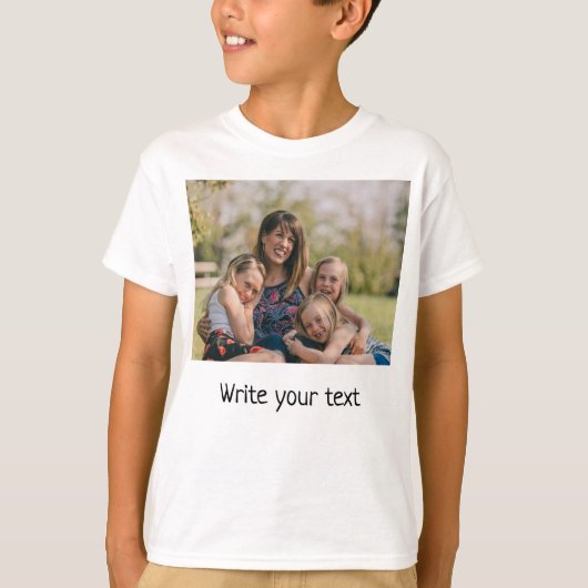 eenvoudig minimaal om jouw tekst foto's met kerstm t-shirt (Voorkant)