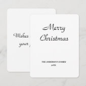 eenvoudig minimaal om jouw tekst kerst te personal (Voorkant / Achterkant)