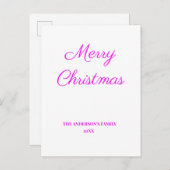 eenvoudig minimaal om jouw tekst kerst te personal aankondigingskaart (Voorkant / Achterkant)