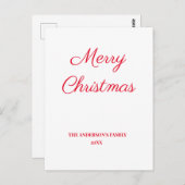 eenvoudig minimaal om jouw tekst kerst te personal briefkaart (Voorkant / Achterkant)