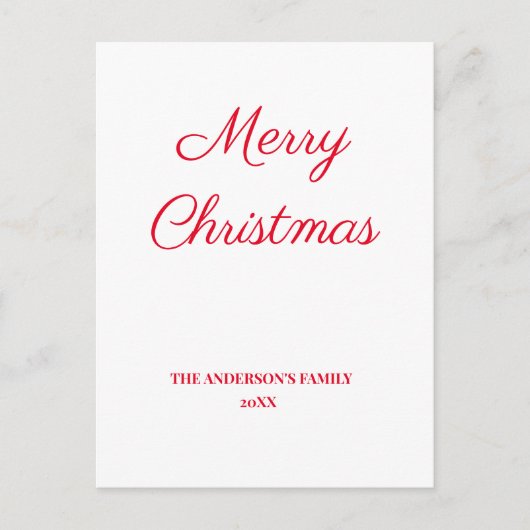 eenvoudig minimaal om jouw tekst kerst te personal briefkaart (Voorkant)