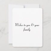 eenvoudig minimaal om jouw tekst kerst te personal notitiekaartje (Achterkant)