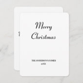 eenvoudig minimaal om jouw tekst kerst te personal notitiekaartje (Voorkant / Achterkant)