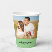 eenvoudig minimaal om jouw tekst mee te nemen papieren bekers (Achterkant)