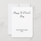 eenvoudig minimaal om jouw tekst st. patricks-dagk (Voorkant)