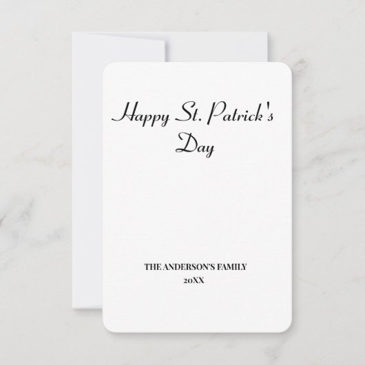 eenvoudig minimaal om jouw tekst st. patricks-dagk (Voorkant)