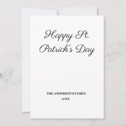 eenvoudig minimaal om jouw tekst st. patricks-dagk (Voorkant)