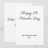 eenvoudig minimaal om jouw tekst st. patricks-dagk (Voorkant / Achterkant)