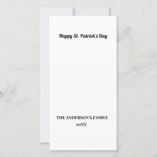 eenvoudig minimaal om jouw tekst st. patricks-dagk (Voorkant)