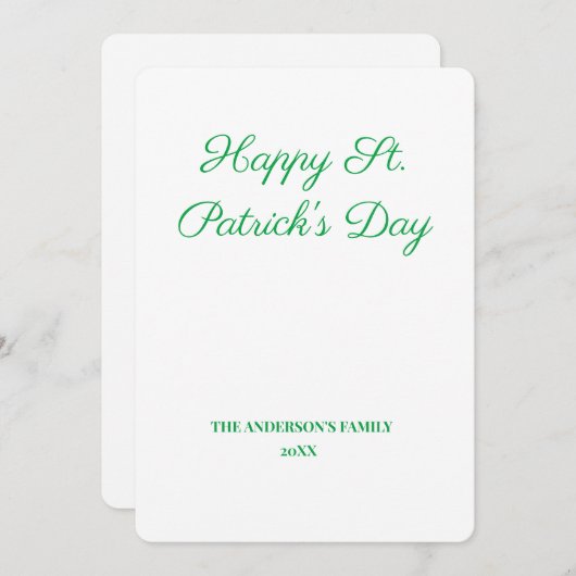 eenvoudig minimaal om jouw tekst st. patricks-dagk (Voorkant / Achterkant)