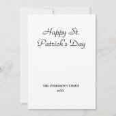 eenvoudig minimaal om jouw tekst st. patricks-dagk (Voorkant)