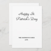 eenvoudig minimaal om jouw tekst st. patricks-dagk (Voorkant / Achterkant)