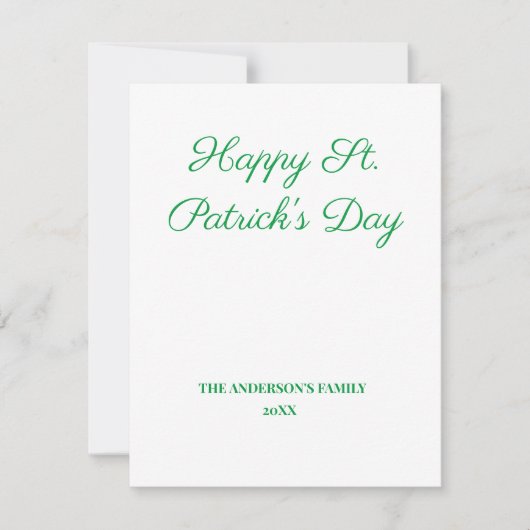 eenvoudig minimaal om jouw tekst st. patricks-dagk (Voorkant)