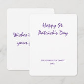 eenvoudig minimaal om jouw tekst st. patricks-dagk notitiekaartje (Voorkant / Achterkant)