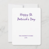 eenvoudig minimaal om jouw tekst st. patricks-dagk notitiekaartje (Voorkant)