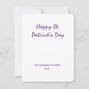 eenvoudig minimaal om jouw tekst st. patricks-dagk notitiekaartje