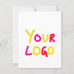 eenvoudig minimaal om uw logo en ontwerp hier aan briefkaart
