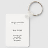 eenvoudig minimaal om uw logo en ontwerp hier aan sleutelhanger (Achterkant)