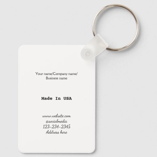 eenvoudig minimaal om uw logo en ontwerp hier aan  sleutelhanger (Achterkant)