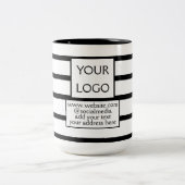 eenvoudig minimaal om uw logo en ontwerp hier aan  tweekleurige koffiemok (Center)
