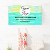 eenvoudig minimaal om uw logo/ontwerp BLAUW GEEL T Spandoek (Insitu)