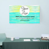 eenvoudig minimaal om uw logo/ontwerp BLAUW GEEL T Spandoek (Beurs)