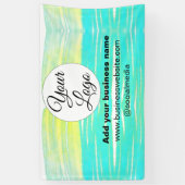 eenvoudig minimaal om uw logo/ontwerp BLAUW GEEL T Spandoek (Verticaal)