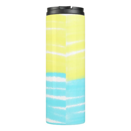 eenvoudig minimaal om uw logo/ontwerp BLAUW GEEL T Thermosbeker (Achterkant)