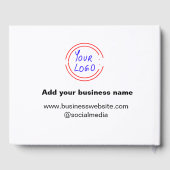 eenvoudig minimaal om uw logo/ontwerp-waterverf to gastenboek (Achterkant)