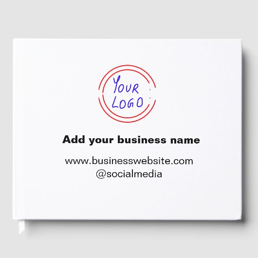 eenvoudig minimaal om uw logo/ontwerp-waterverf to gastenboek (Voorkant)