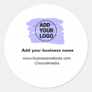 eenvoudig minimaal om uw logo/ontwerp-waterverf to ronde sticker