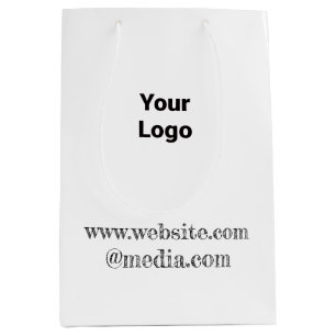 eenvoudig minimaal ontwerp voeg uw logo tekst grot medium cadeauzakje