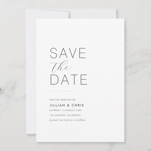 eenvoudig minimaal opslaan van de datumkaart kaart (Voorkant)