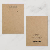 eenvoudig minimaal papier voor vaartuigen Verouder Visitekaartje (Voorkant / Achterkant)