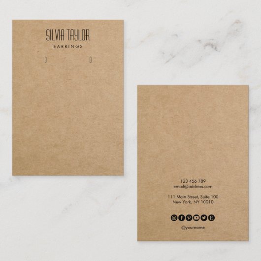 eenvoudig minimaal papier voor vaartuigen Verouder Visitekaartje (Voorkant / Achterkant)