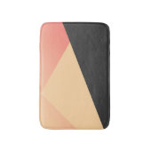 Eenvoudig minimaal peach, koraal en zwart badmat (Voorkant Verticaal)