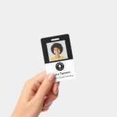 Eenvoudig Minimaal Personeelsbadge QR en Barcode Badge (Handheld)