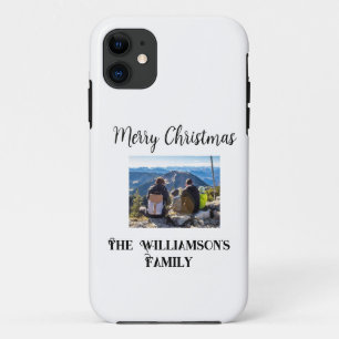 eenvoudig minimaal prettig kerstfeest voeg familie Case-Mate iPhone case