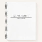 Eenvoudig, minimaal professioneel, modern notitieboek (Voorkant)