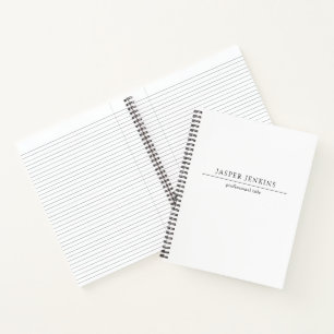 Eenvoudig, minimaal professioneel, modern notitieboek