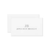 Eenvoudig minimaal professioneel monogram notitiekaartje (Voorkant / Achterkant in situ)