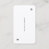 Eenvoudig minimaal professioneel schoon wit visitekaartje (Voorkant)