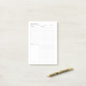Eenvoudig minimaal receptenboek post-it® notes (Op bureau)